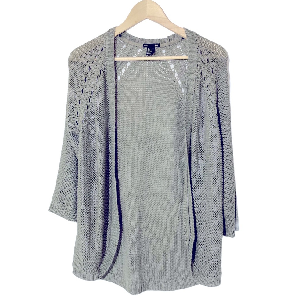 H&M crocheted cardigan sweater Sz small